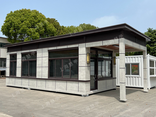 產業(yè)園大廈大門形象真石漆崗亭